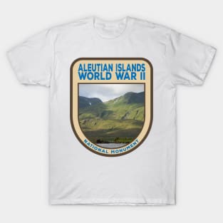 Aleutian Islands World War II National Monument photo shield T-Shirt